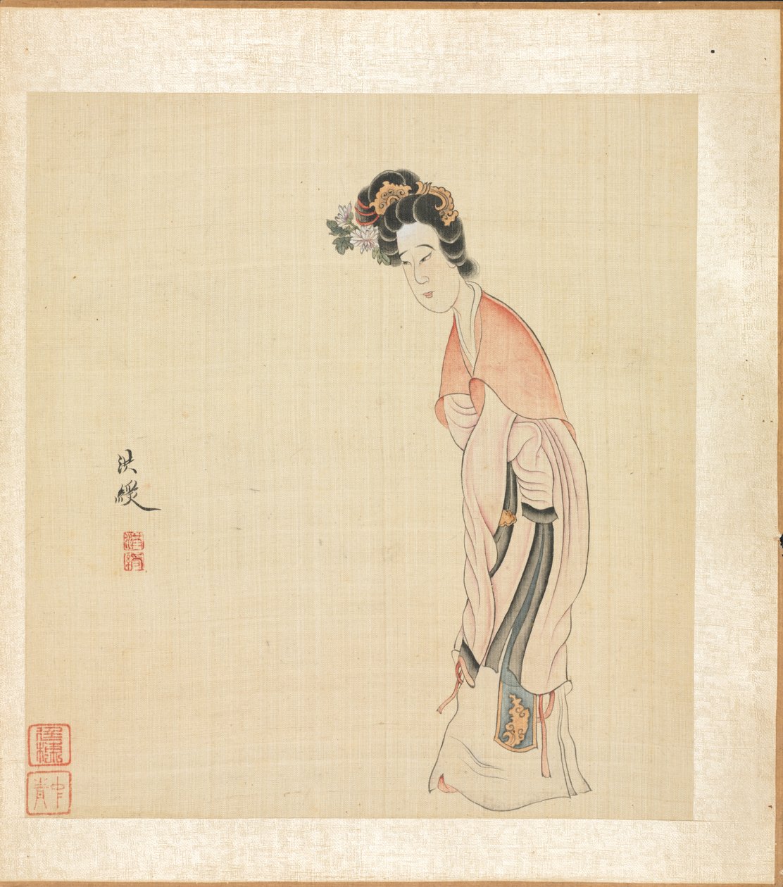古代の巨匠の後の絵画: 貴婦人 作： 陳紅寿