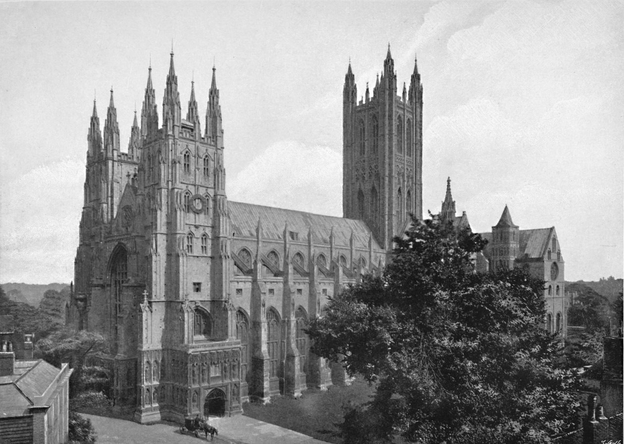 カンタベリー大聖堂、c1896 作： チェスター・ヴォーン