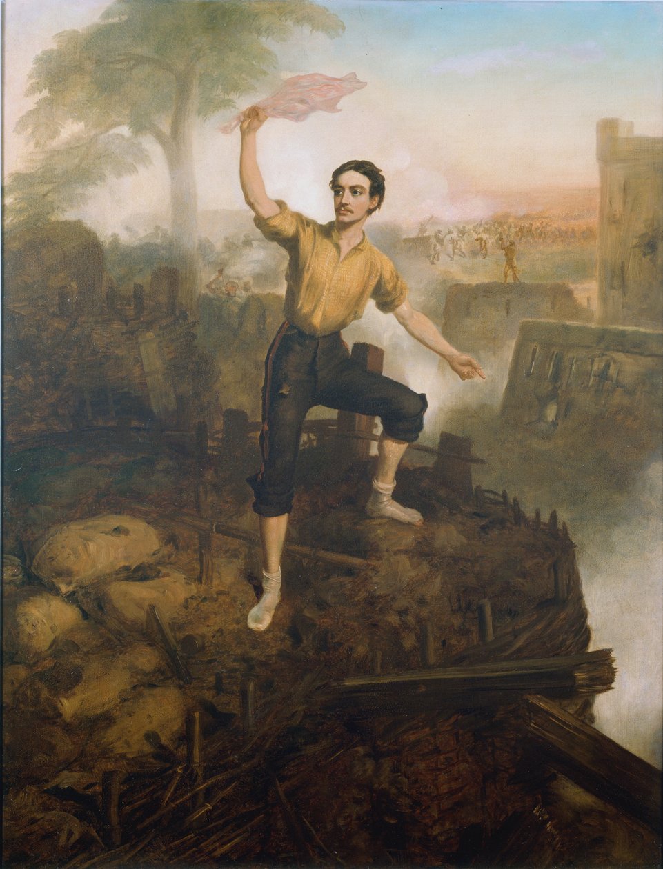 1858年3月9日、1860年3月9日のインディアン反乱の最中に、ラクナウでビクトリアクロスを獲得したトマスアデアバトラー中尉（1836-1901） 作： シュヴァリエルイウィリアムデサンジュ