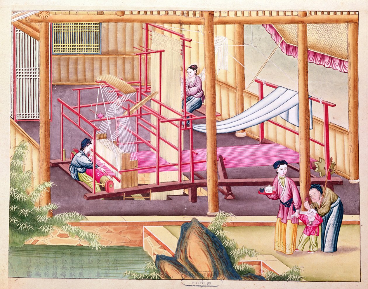 Ms 202 fol.10製織、絹産業に関する本から 作： 中国語学校
