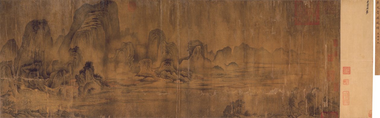 渓流にそよ風、手巻き 作： 中国語学校