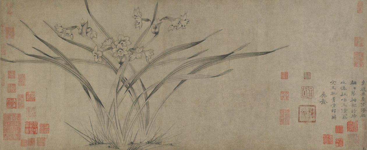 水仙、宋王朝（紙にインク） 作： 中国語学校
