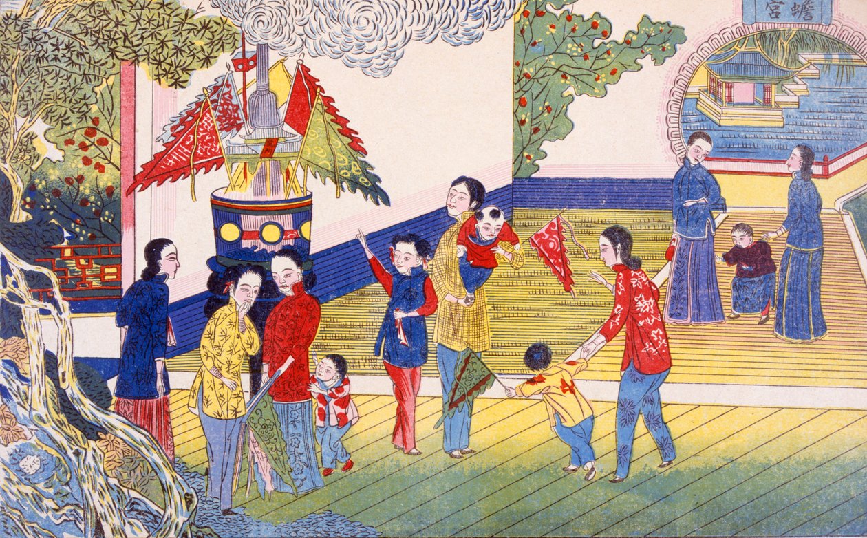 Tchoung Tsieou ChangYué（木版画） 作： 中国語学校