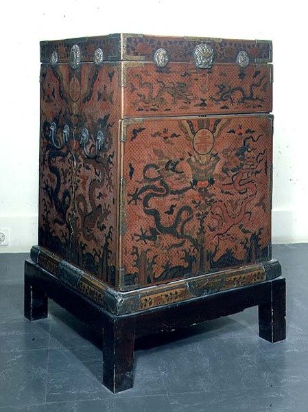 万里旅行用貴重品入れ、1613年（漆） 作： 中国語学校