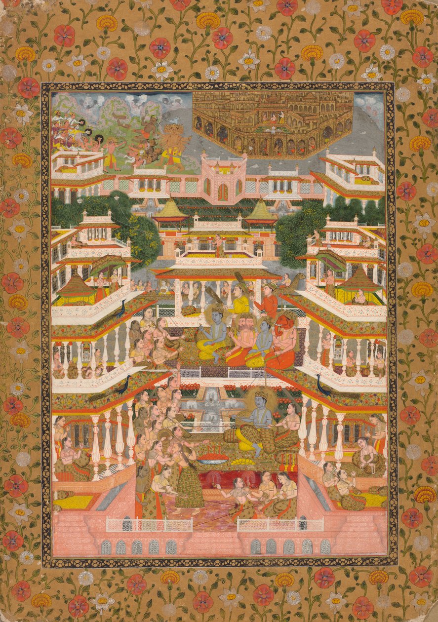 ティアード・コート・シーン、1735年頃 作： Chitarman II
