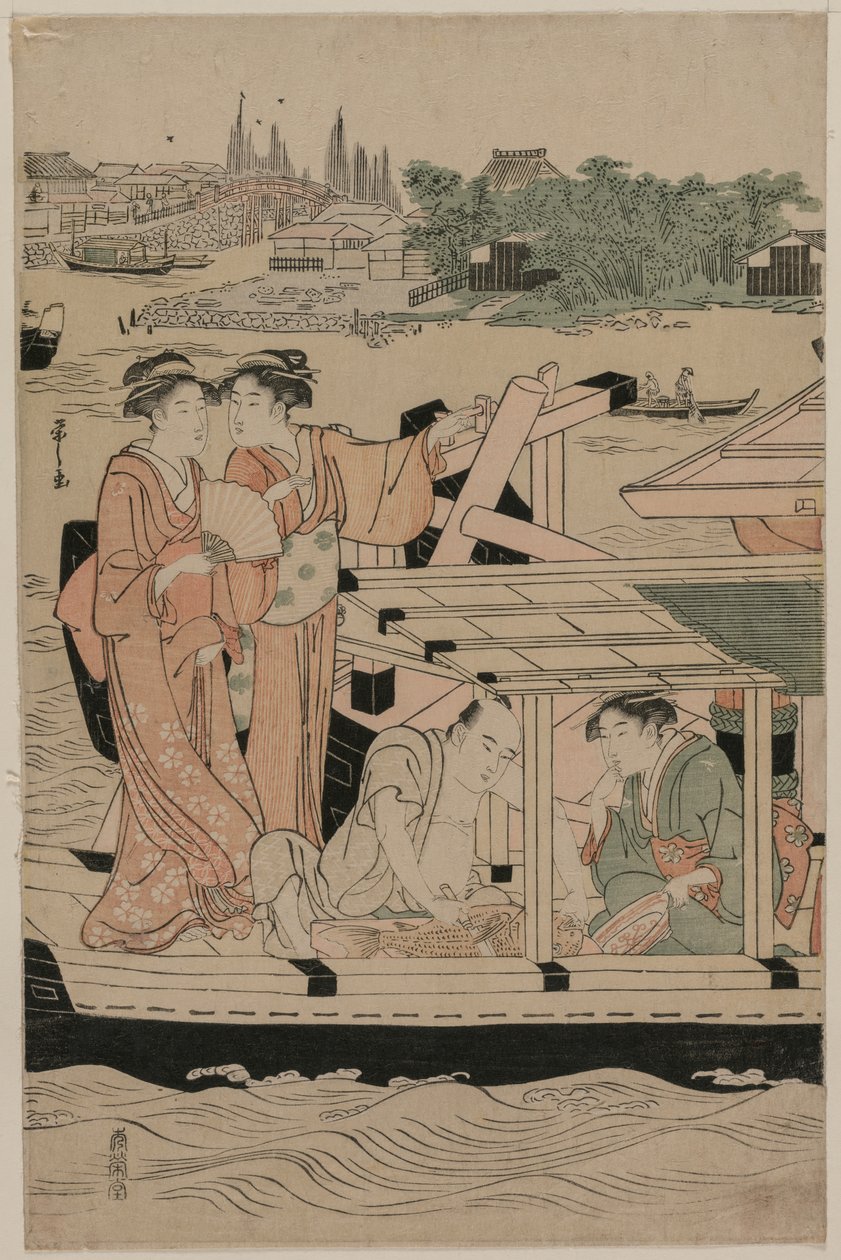 隅田川で舟遊び 作： 長文祭栄司