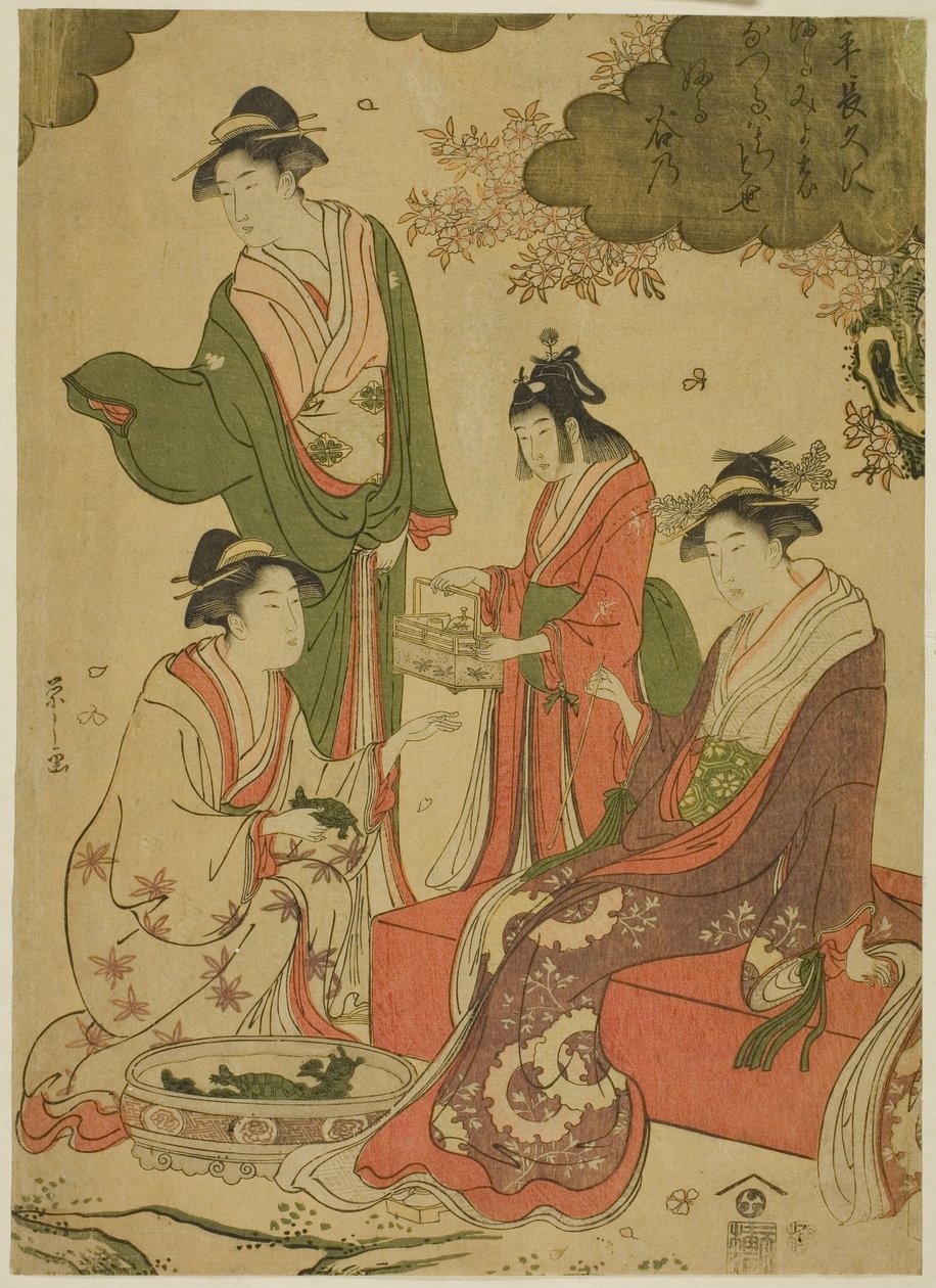 桜を見る女性 作： 長文祭栄司