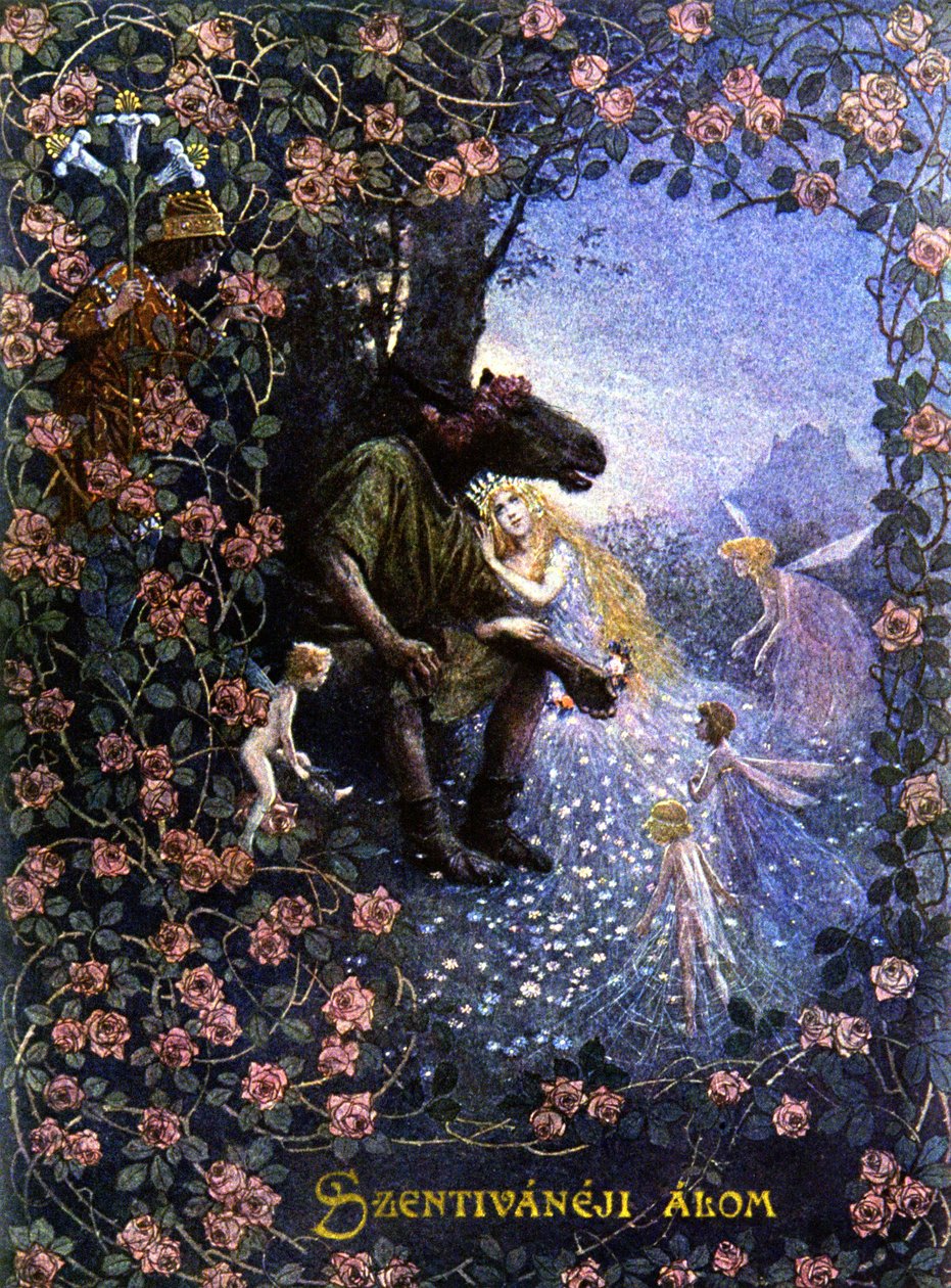真夏の夜の夢, c.1900 (イラスト) 作： クリスチャン・オーガスト・プリント