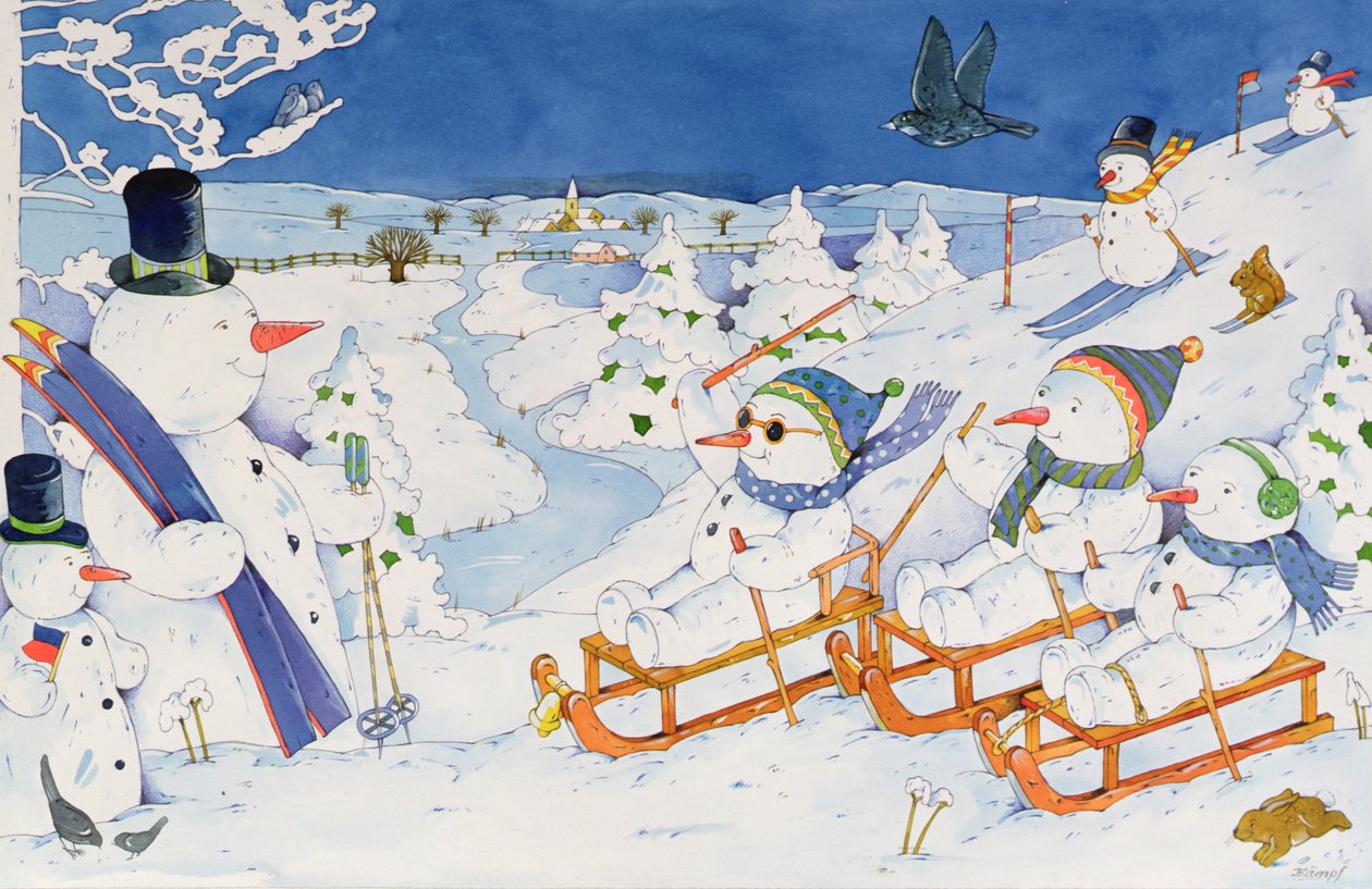 雪だるまトボガニング 作： クリスチャン・ケンプ
