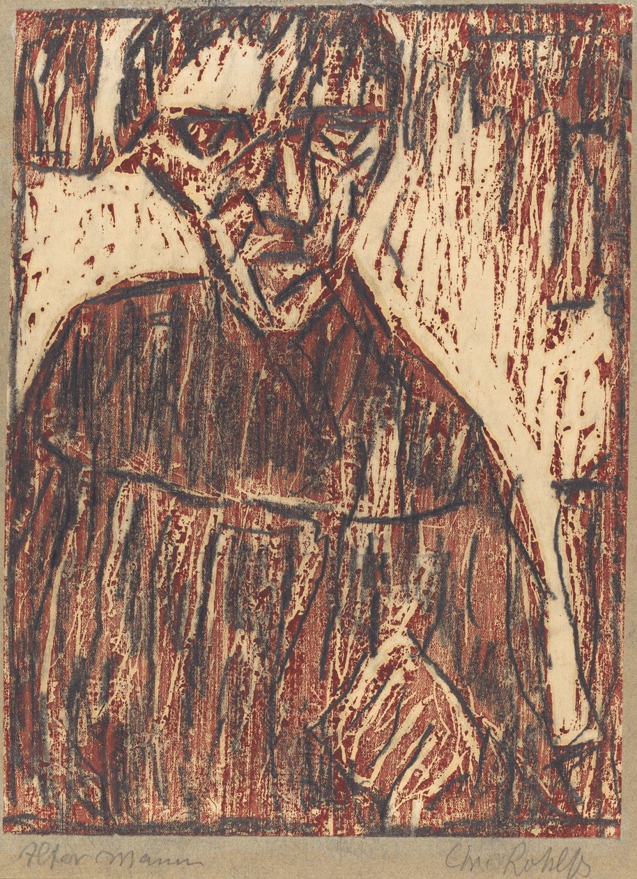 老人、1918年。 作： クリスチャン・ロールス