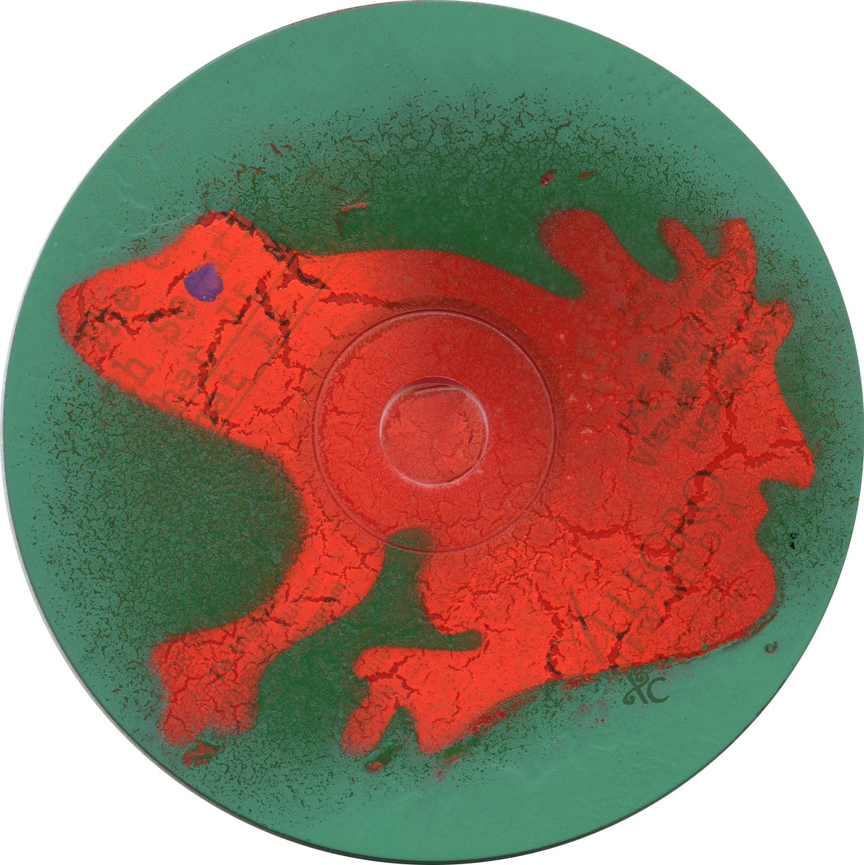 Frog c.2023 (アクリル、CD) 作： クリスティーナ・サージ
