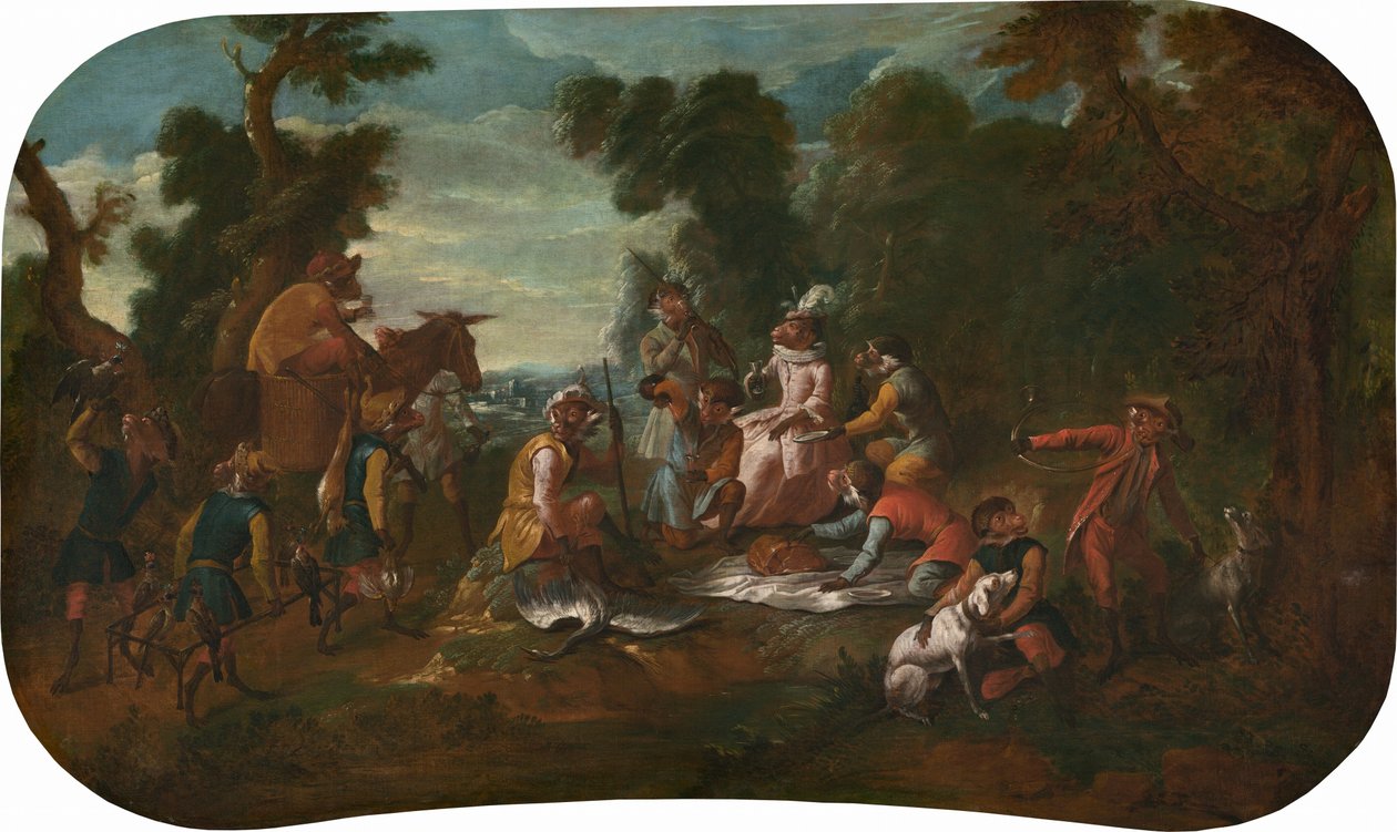 シンジェリー：ピクニック、c。 1739年。 作： クリストフ・ウエト