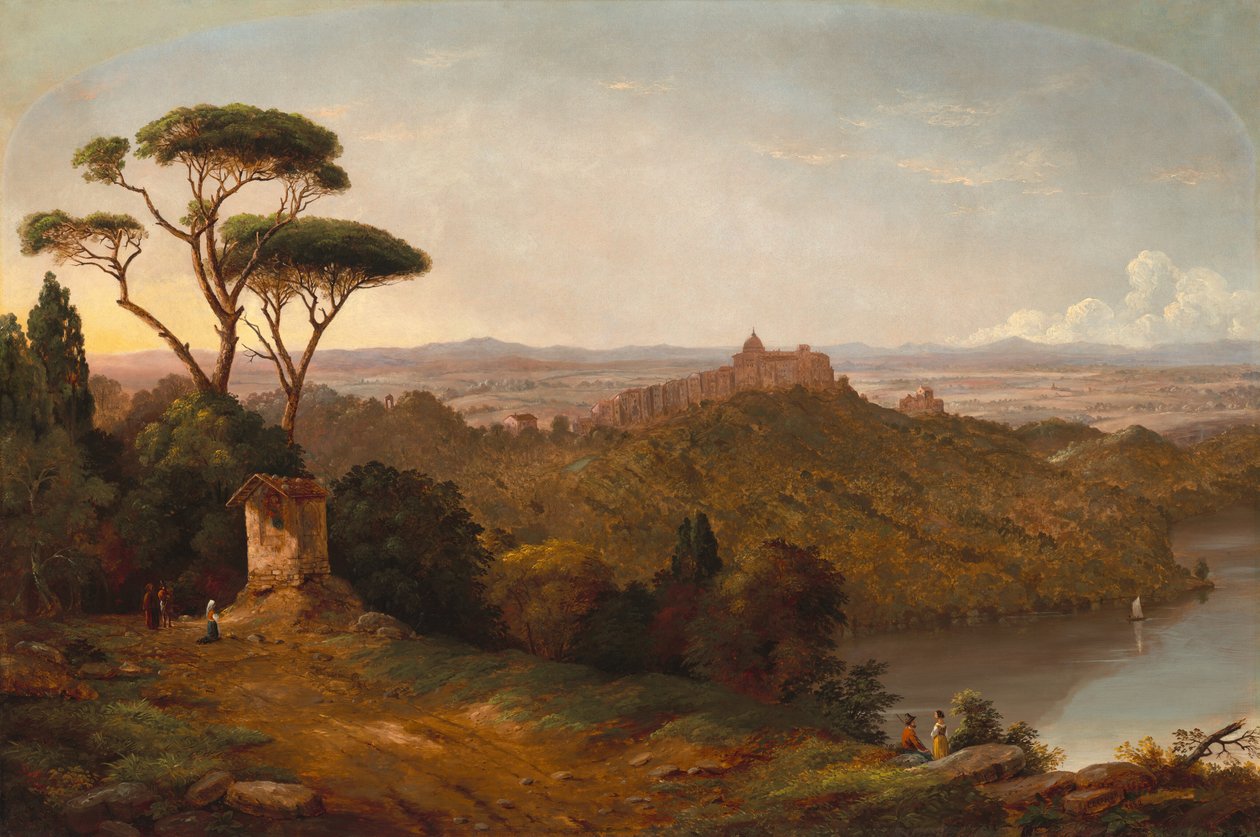 Castle Gondolfo、アルバノ湖、イタリア 作： クリストファーピアースクランチ