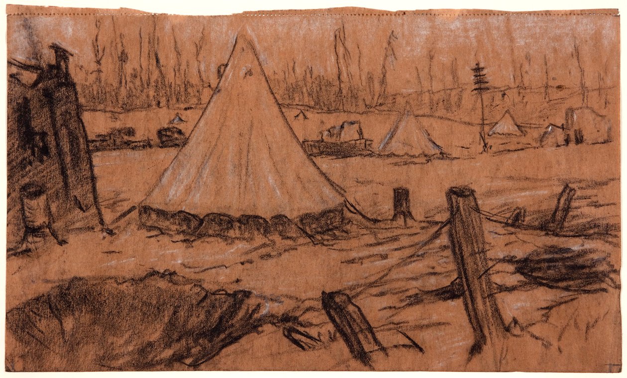 テントのグループ、c1914。 作： クリストファー・ウィリアムズ