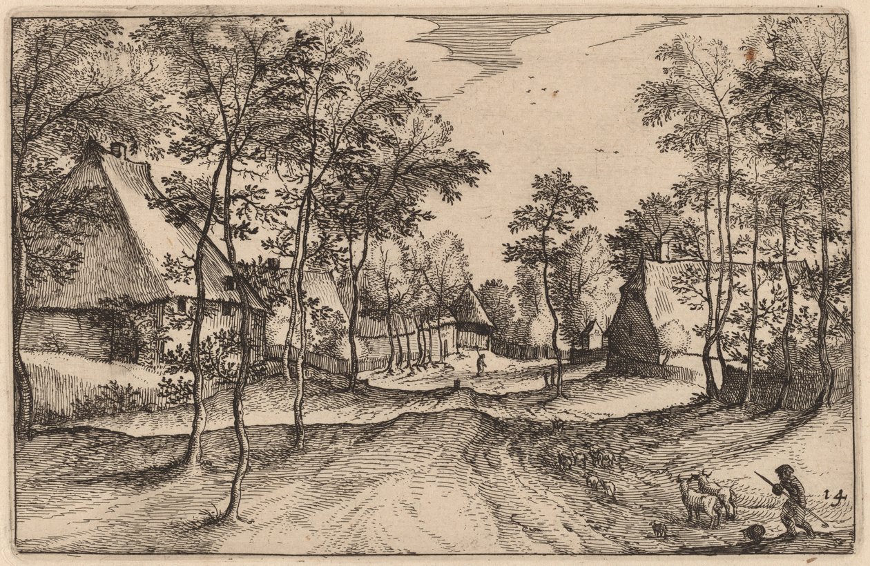 村の道 作： Johannes vanDoetechumの後のClaesJansz Visscher、Lucasの後の長老