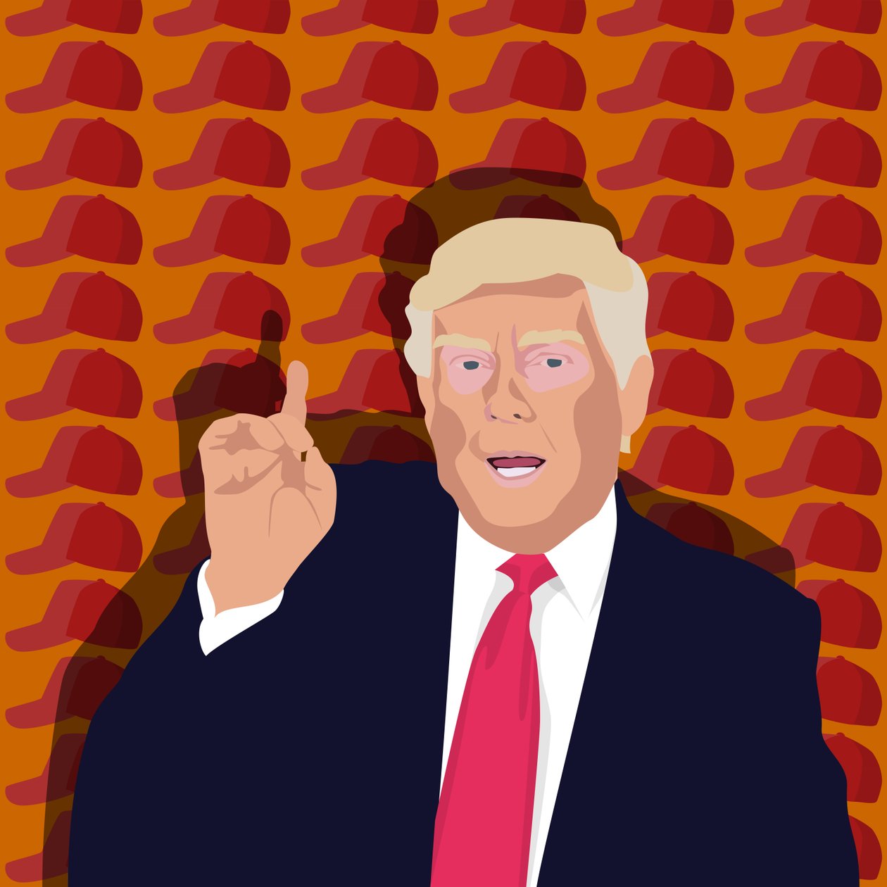 トランプと野球帽 作： クレア・ハントリー