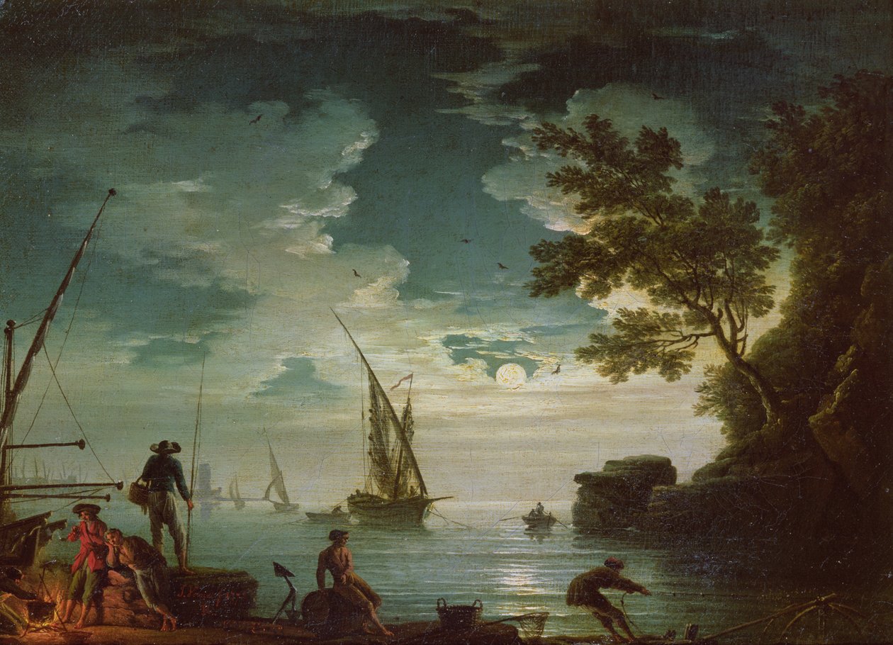 海景、月光、1772 作： クロード・ジョセフ・ヴェルネ