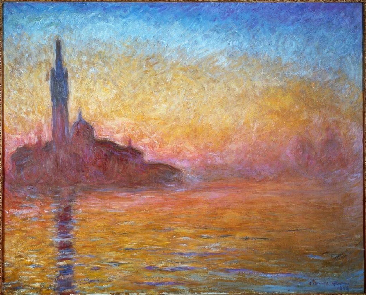 ヴェネツィアの夕暮れ 作： クロード・モネ