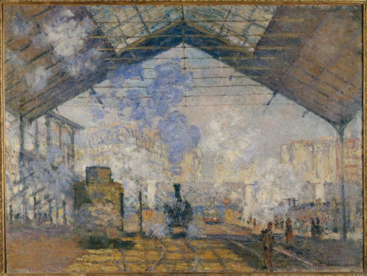 サンラザール駅 作： クロード・モネ