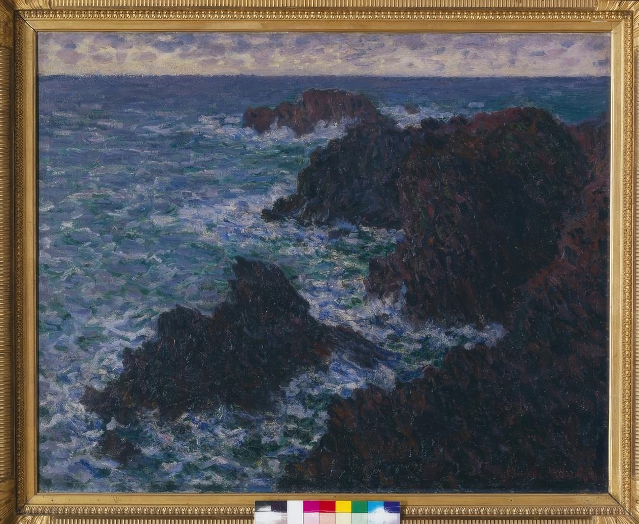 ベルイルの岩。野生の海岸 作： クロード・モネ