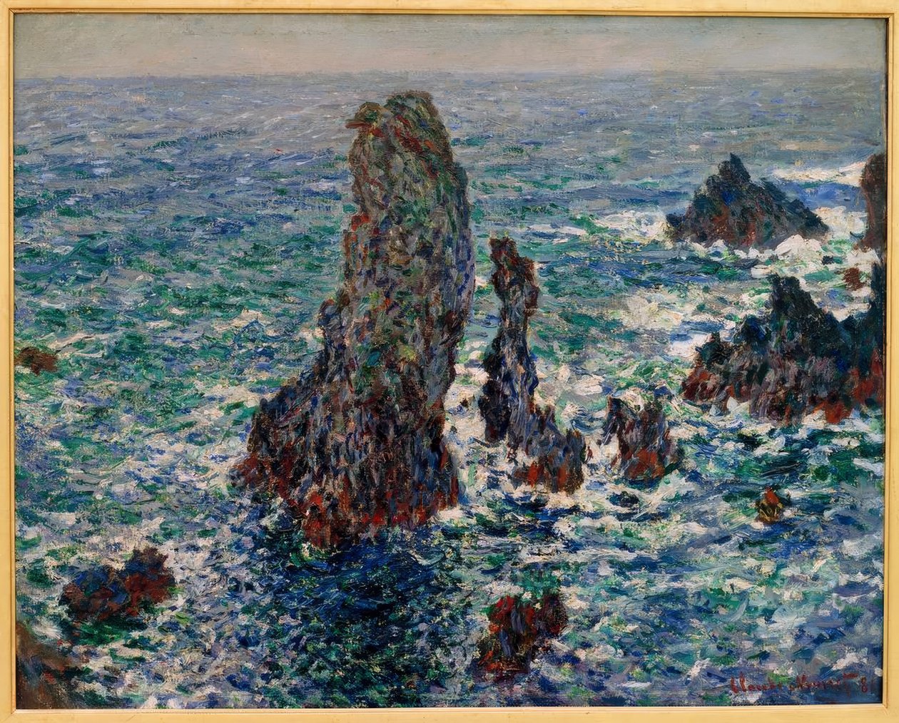 野生の海、ポートコトンのピラミッド 作： クロード・モネ