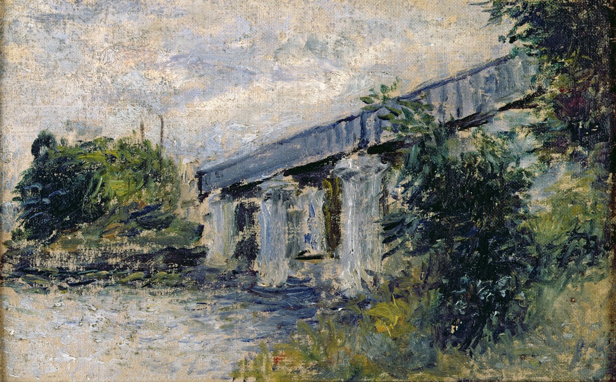 アルジャントゥイユの鉄道橋、1874年 作： クロード・モネ