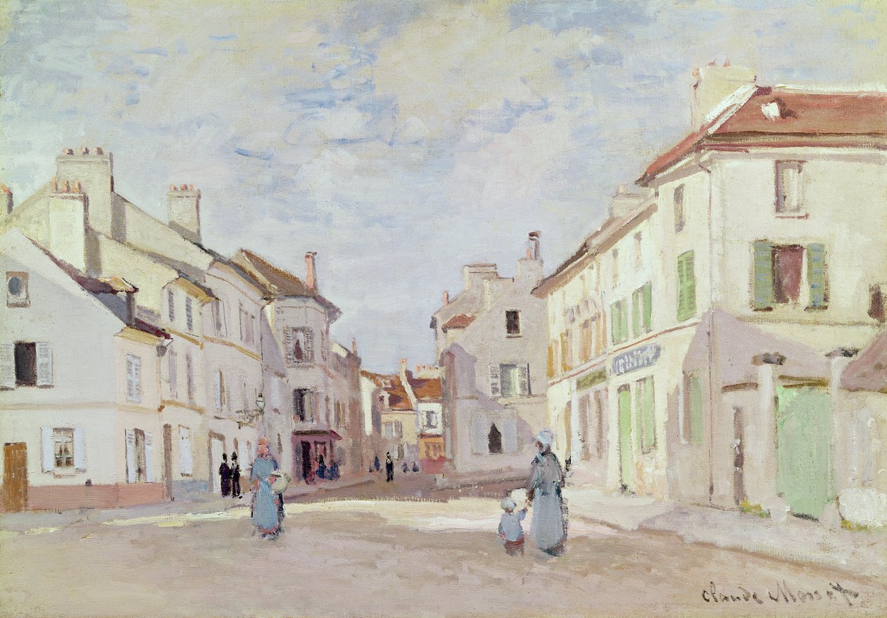アルジャントゥイユのRue de la Chaussee 作： クロード・モネ