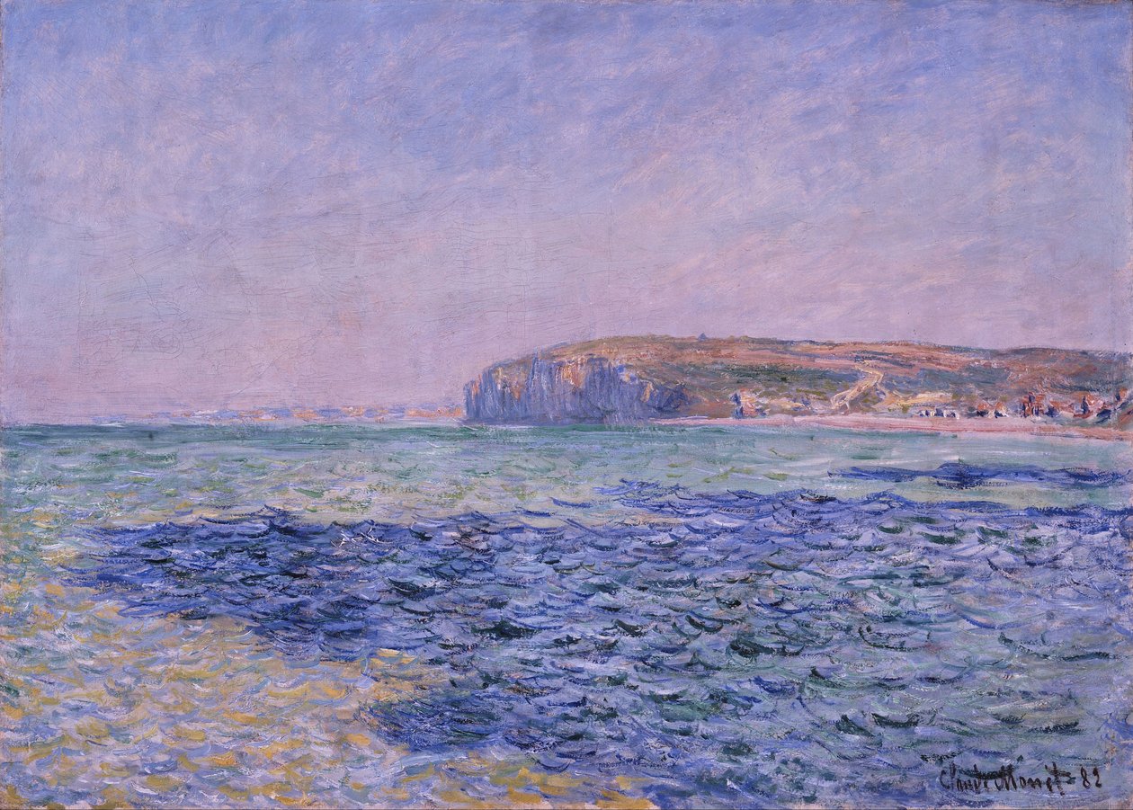 海の影。プールビルの崖 作： クロード・モネ
