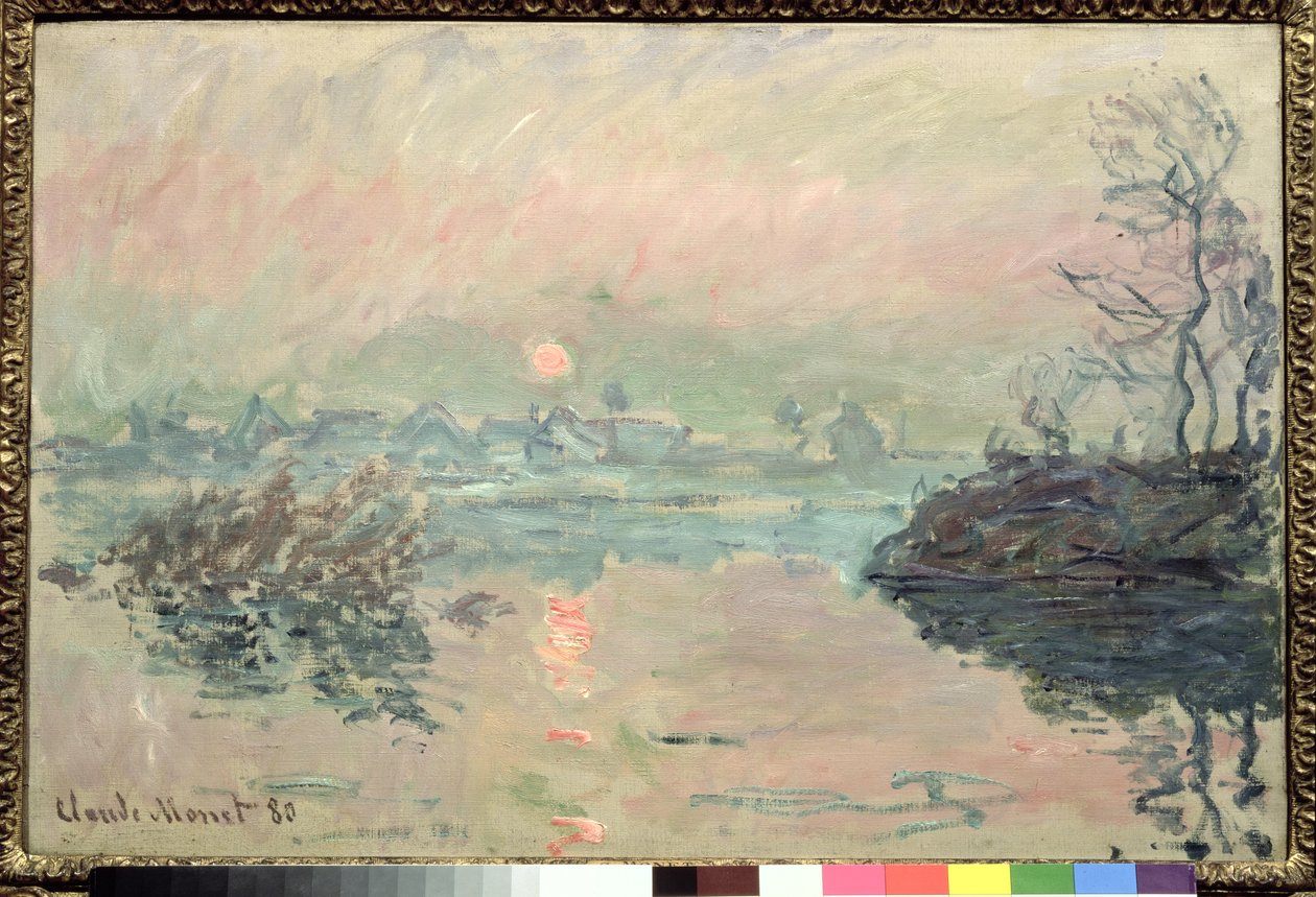 日没、1880 作： クロード・モネ
