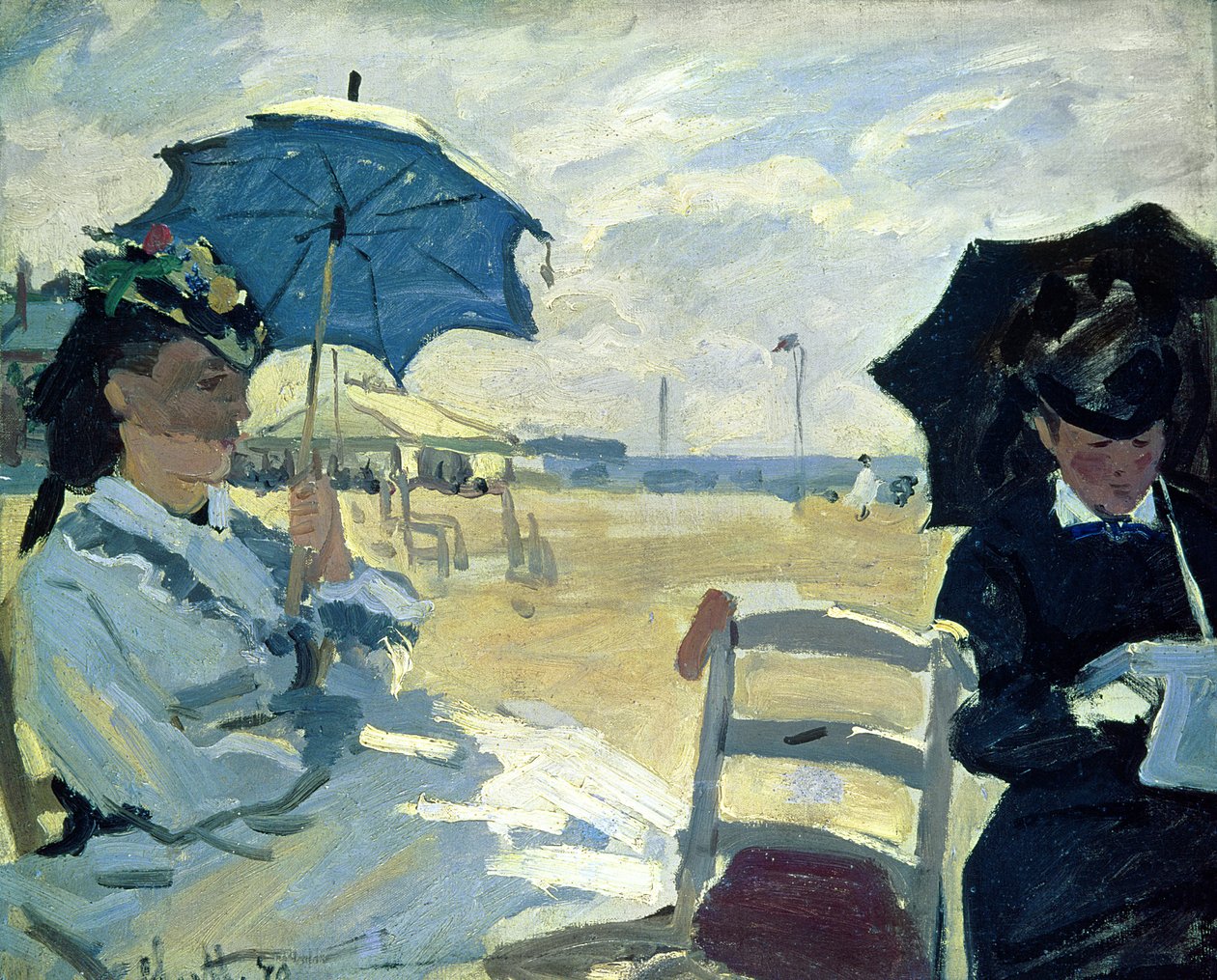トルヴィルのビーチ、1870 作： クロード・モネ