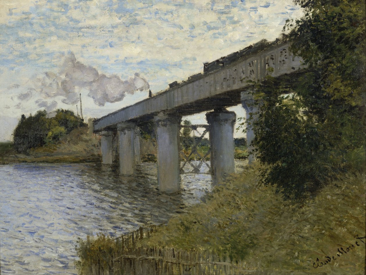 アルジャントゥイユの鉄道橋 作： クロード・モネ