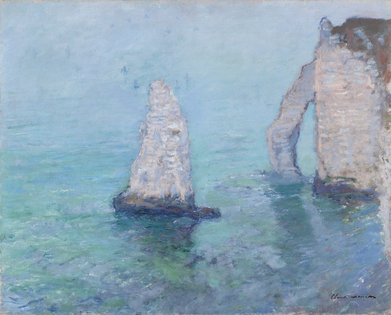 ロックニードルとポルトダヴァル、1885年 作： クロード・モネ