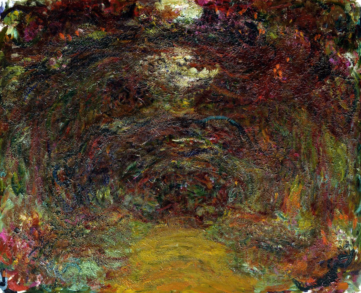 バラの道、1920-22 作： クロード・モネ