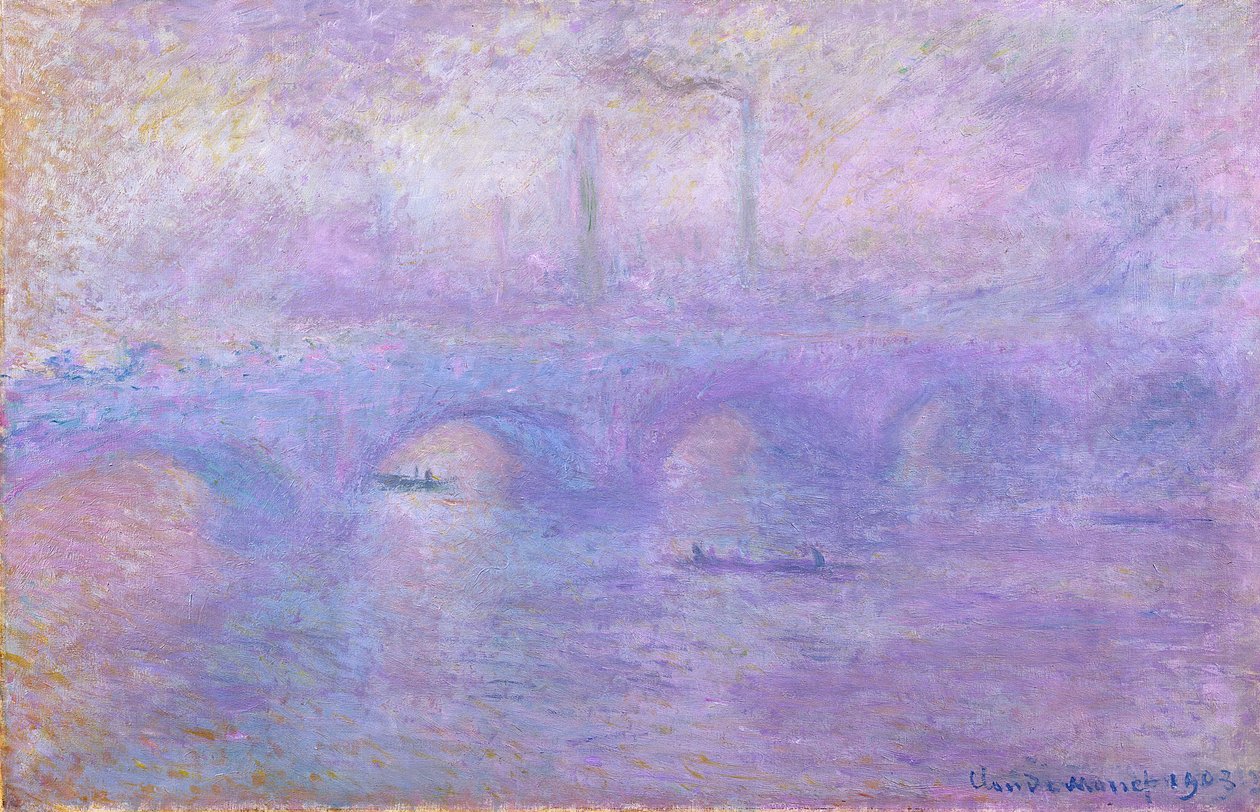 霧の中のウォータールー橋、1899-1901 作： クロード・モネ