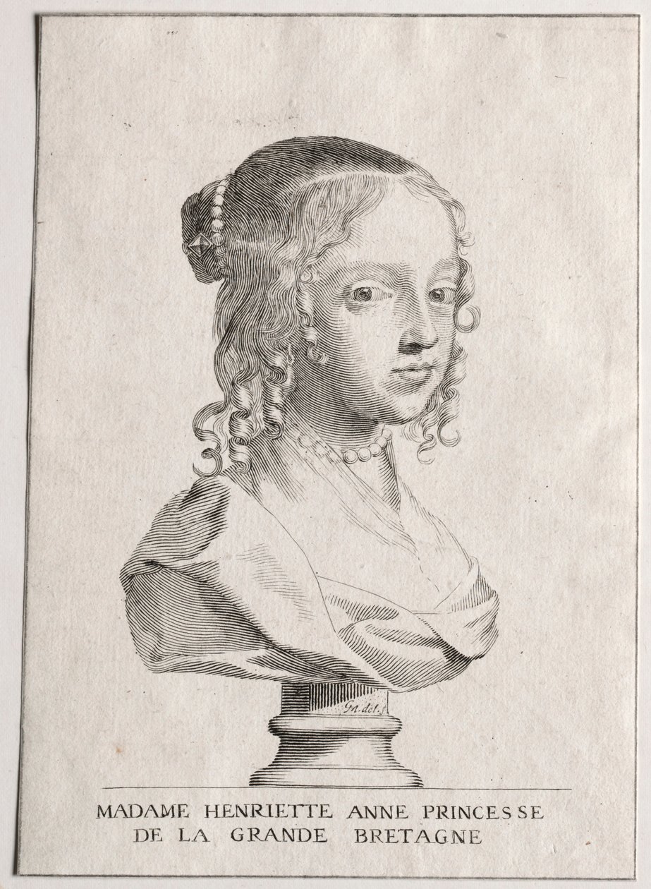 Henriette-Marie dAngleterre、公爵夫人ドルレアン。 作： クロード・メラン