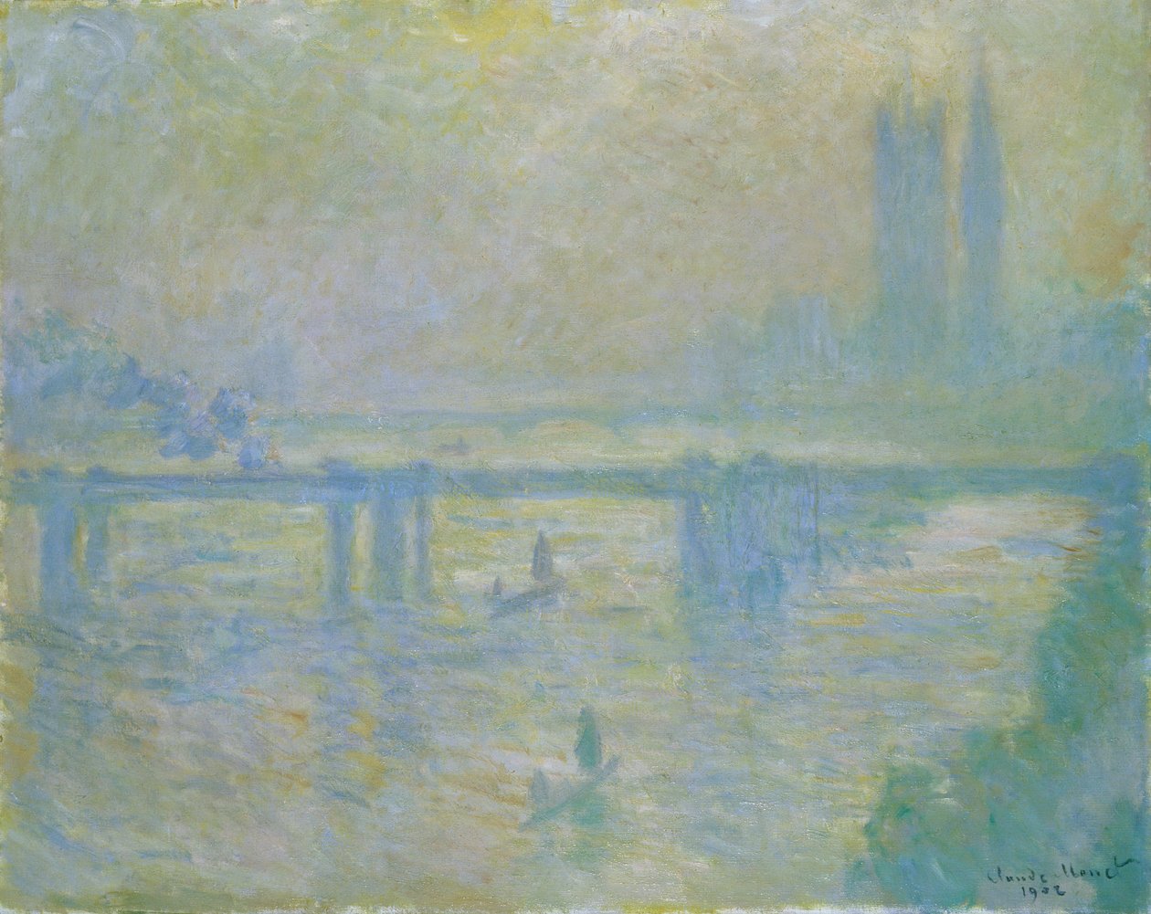 「チャリング クロス橋」、1902 年 作： クロード・モネ