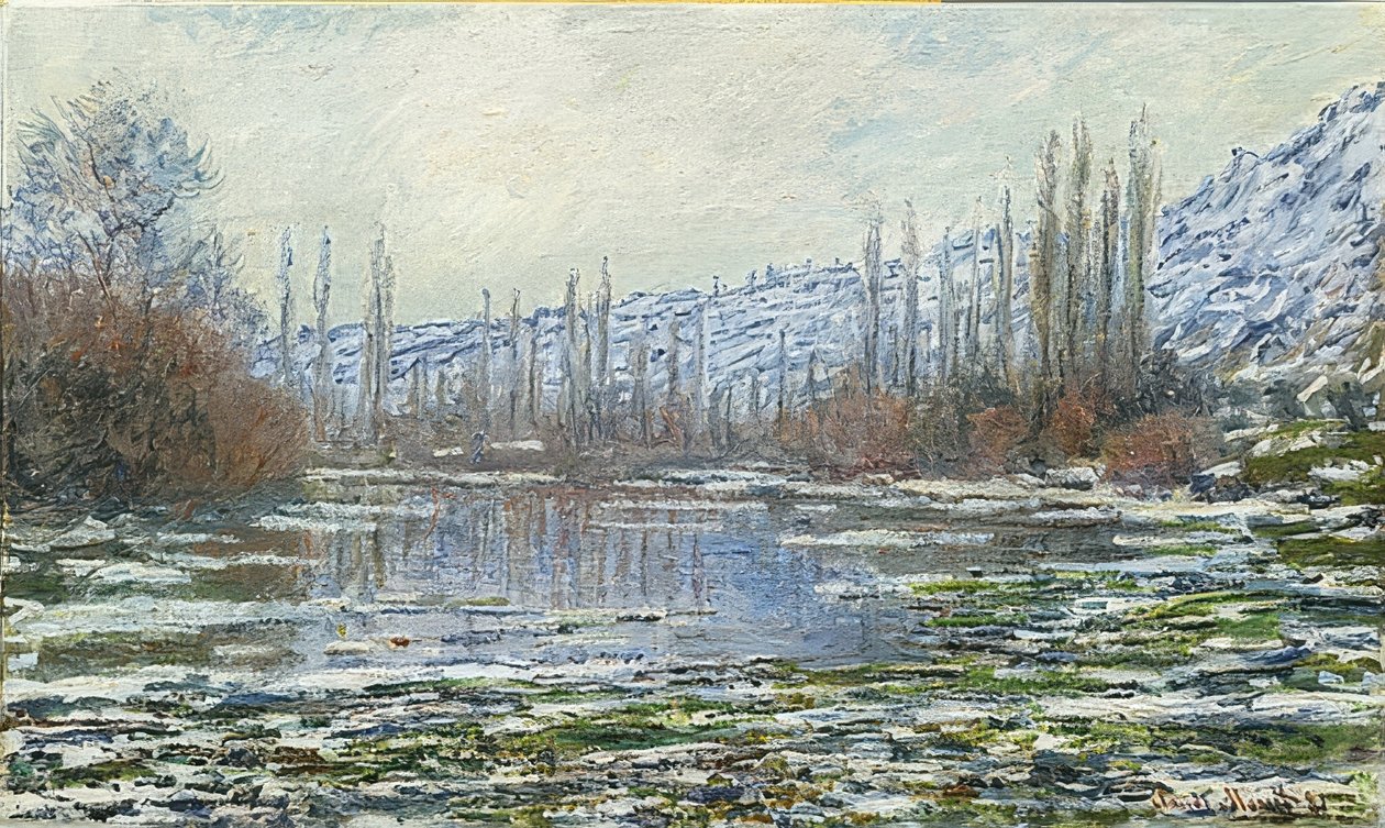 ヴェトゥイユの雪解け。 1880 作： クロード・モネ
