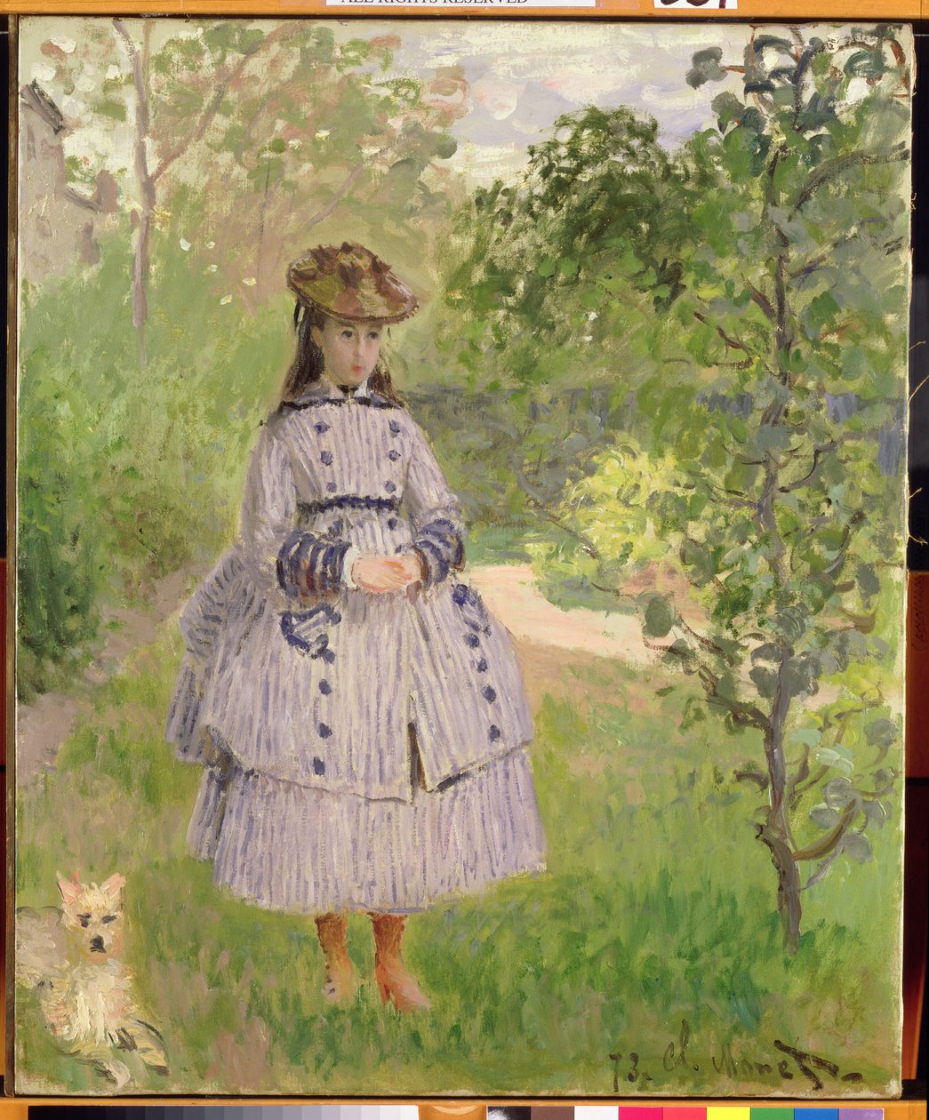 庭の少女、1873 作： クロード・モネ