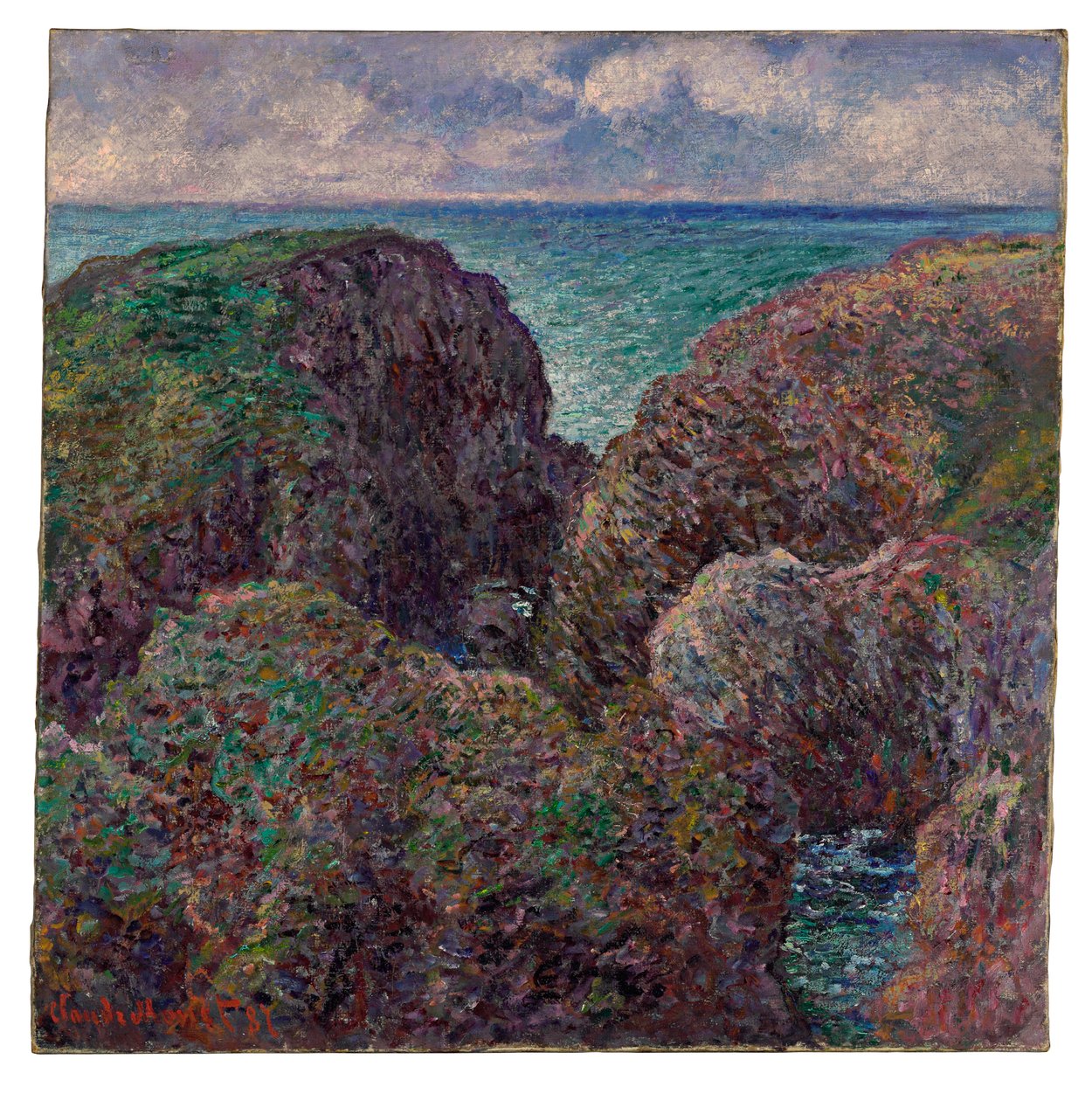 ポート・グルファーの岩のグループ、1887 作： クロード・モネ