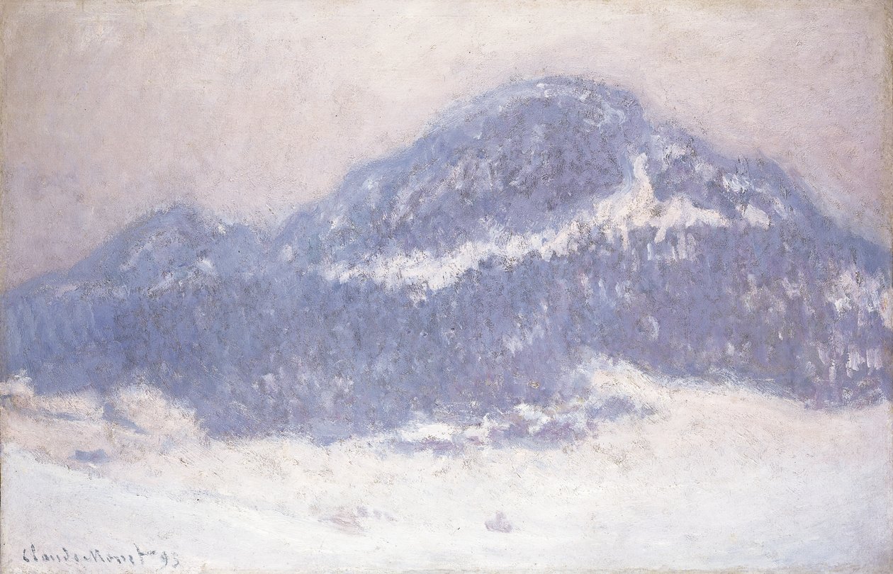 モンコルサース、霧深い天気、1895 作： クロード・モネ