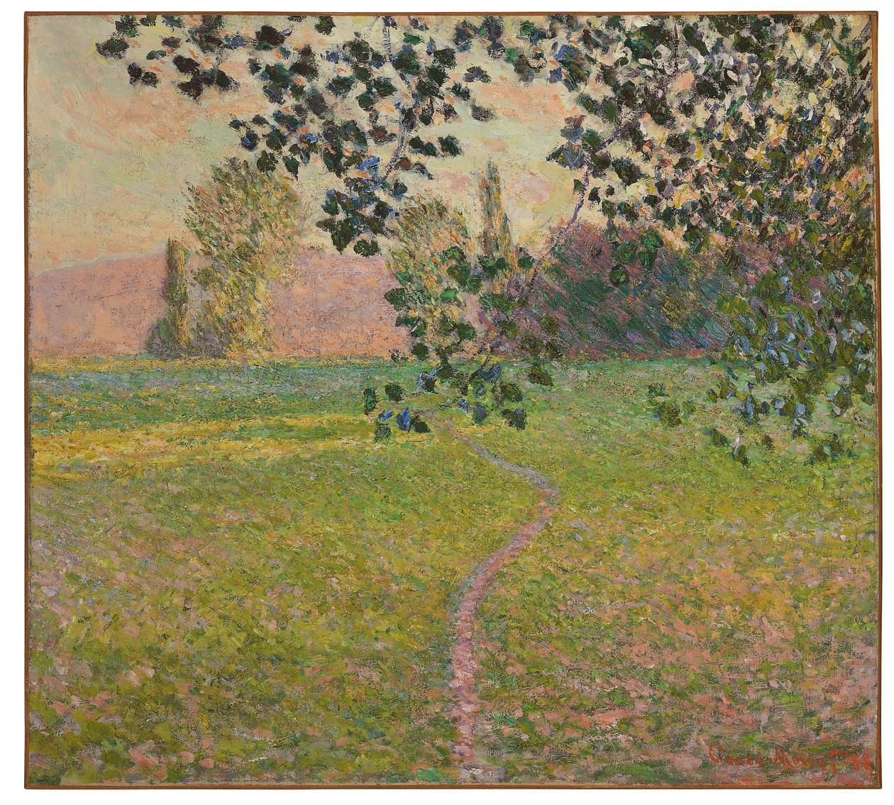 朝の風景、1888 作： クロード・モネ