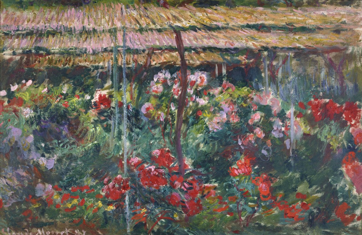 牡丹園、1887 作： クロード・モネ