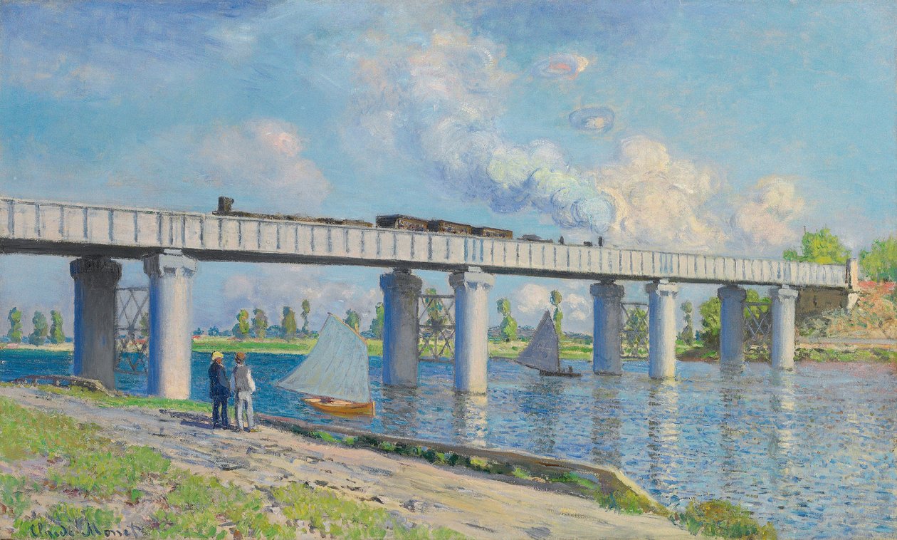 アルジャントゥイユの鉄道橋、1873年 作： クロード・モネ
