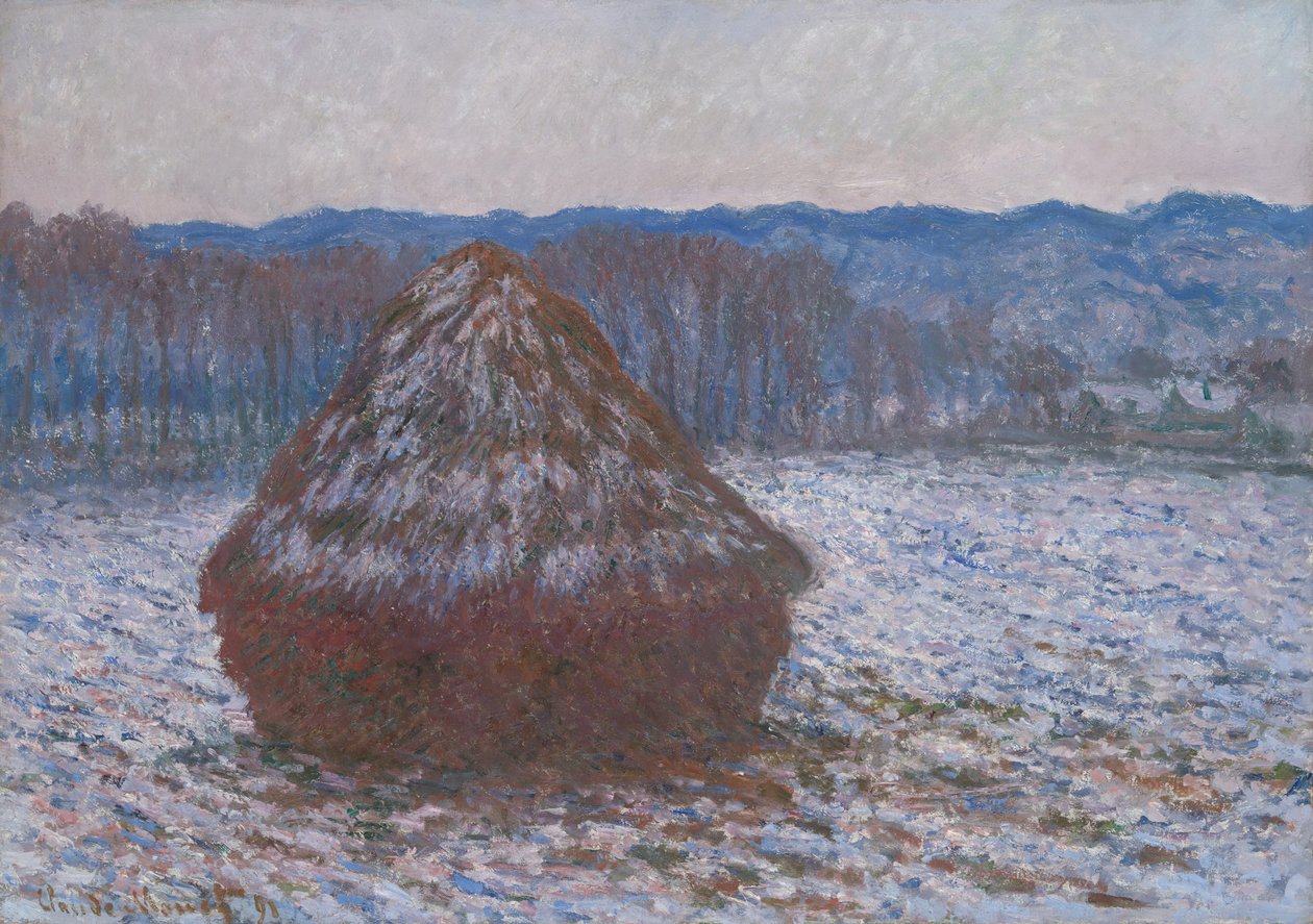 小麦の山、189091。 作： クロード・モネ