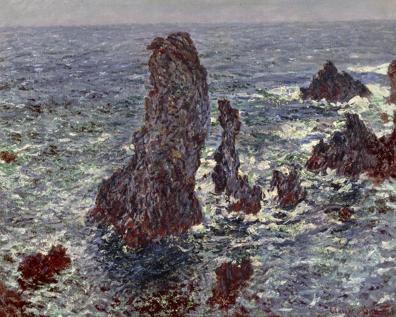ベルイルの岩 作： クロード・モネ