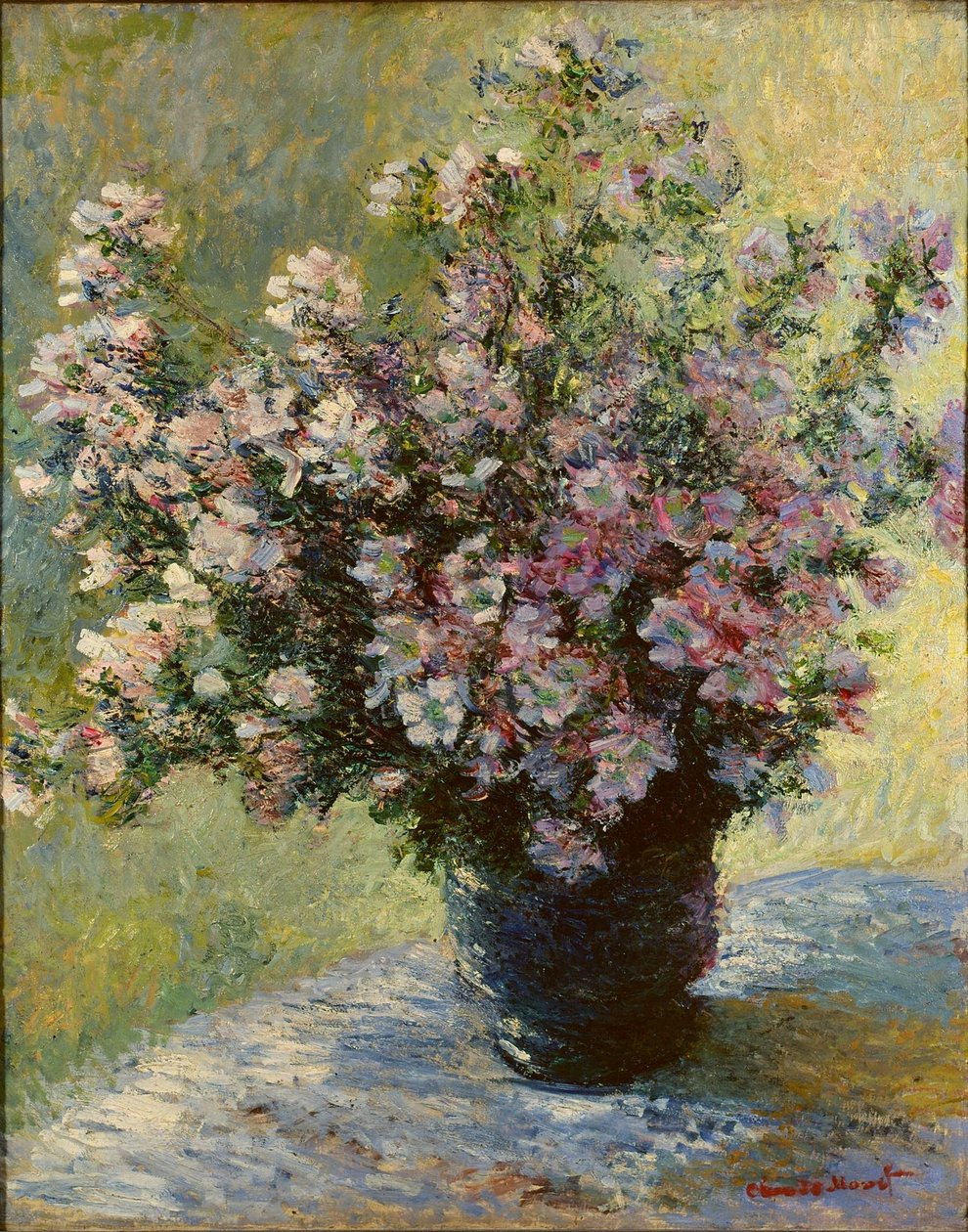 花瓶の花、1881～1882年頃。 作： クロード・モネ