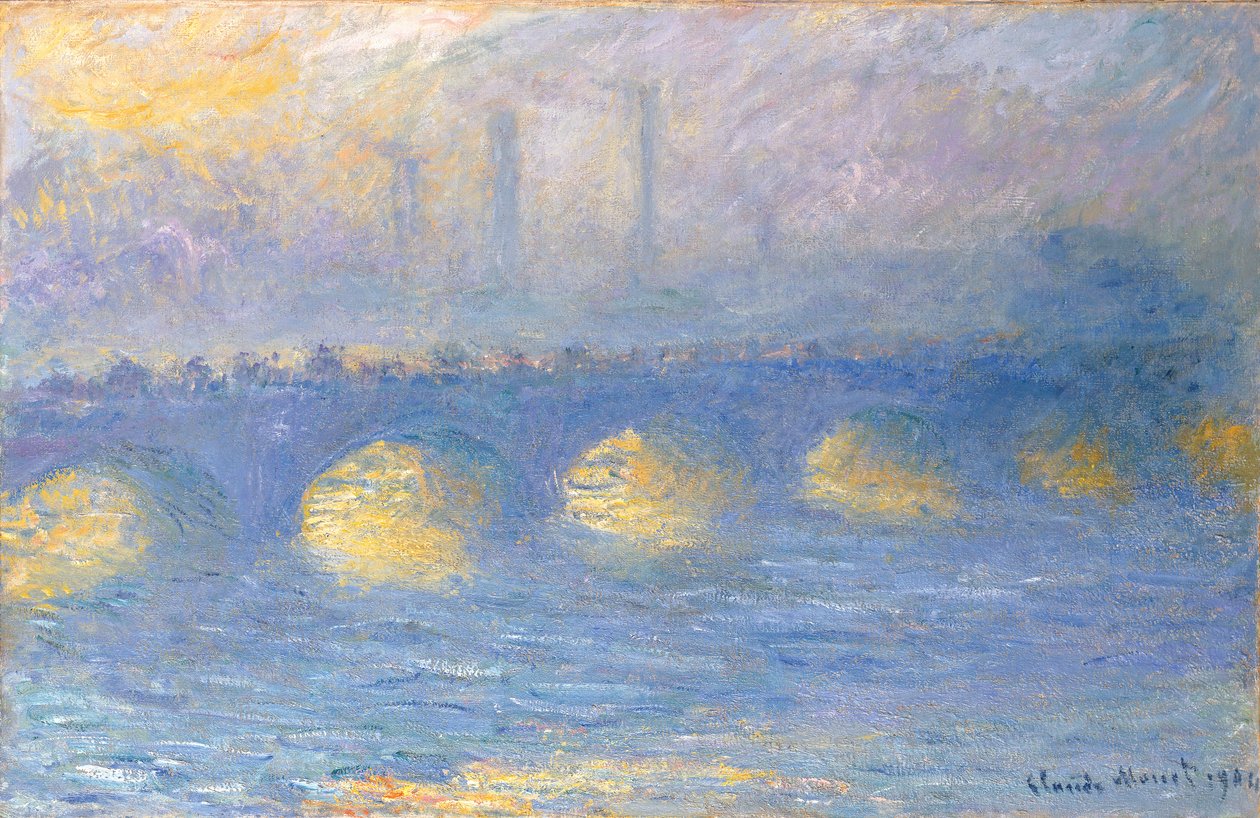 ウォータールー橋、曇り、1904 作： クロード・モネ