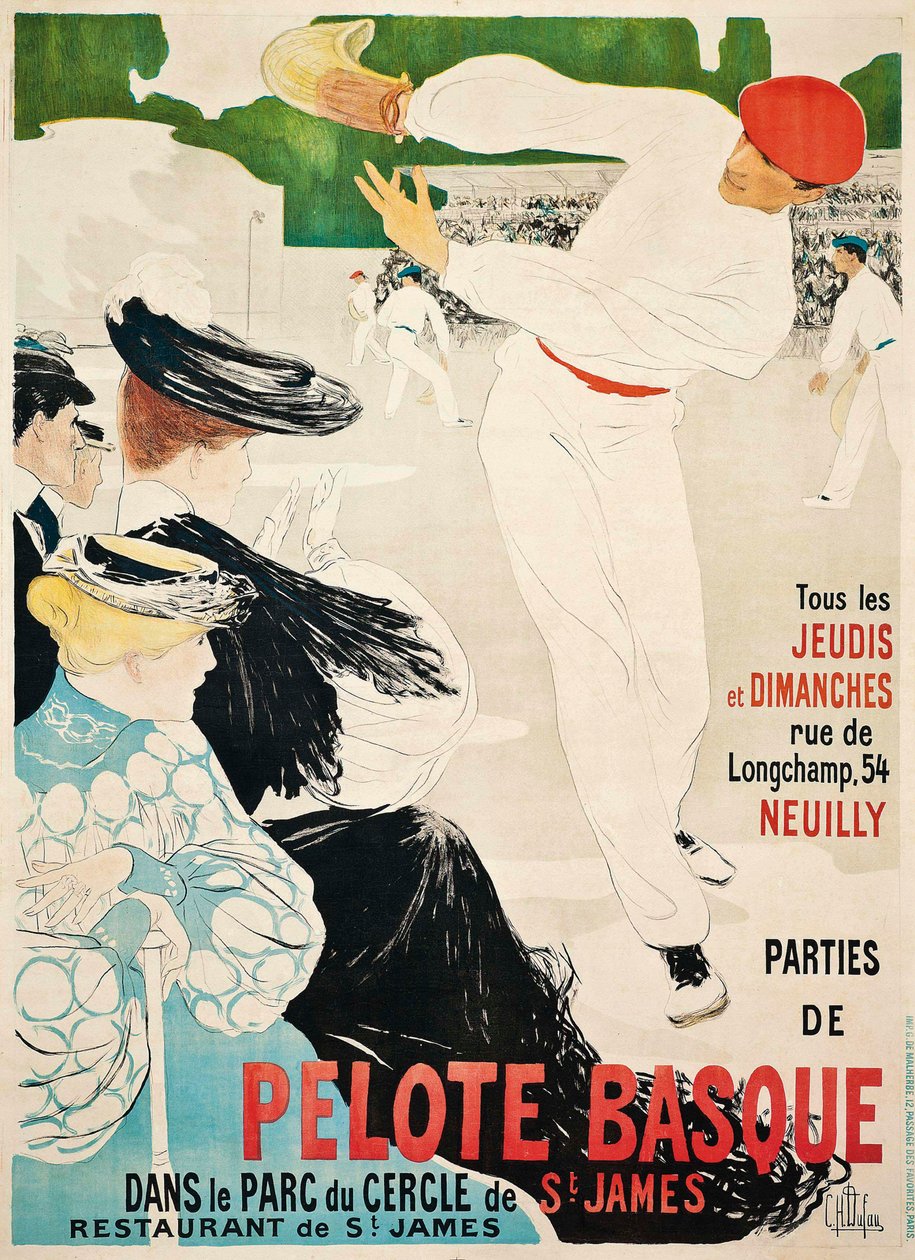 バスクペロタ、c。 1903年。 作： クレメンタイン・ヘレン・デュフォー