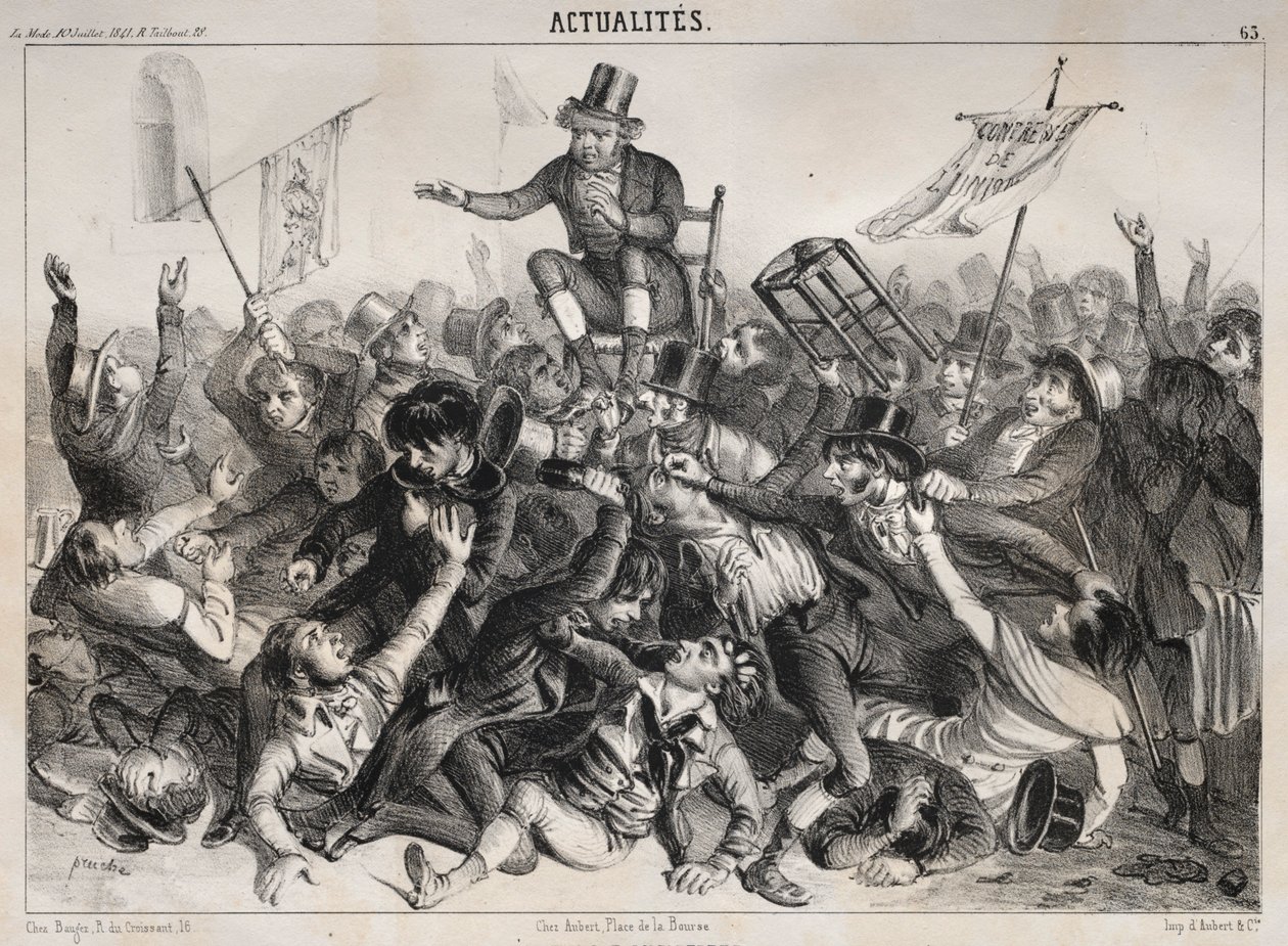 ニュース：イギリスの選挙、1841年。 作： クレメンテ・プルシュ