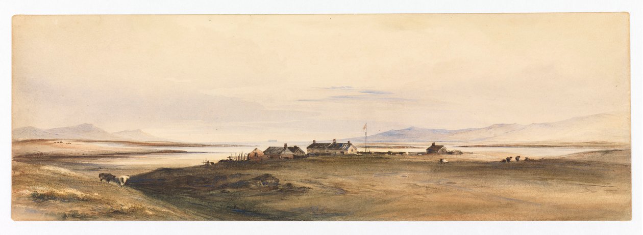 バークレー海峡、フォークランド諸島、1878年頃（水彩画） 作： コンラッドマルテンス